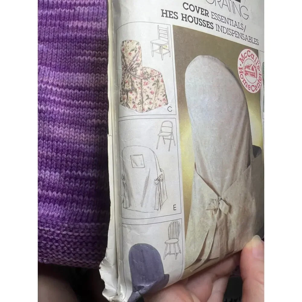 McCalls 2787 sewing pattern chair covers slip cover